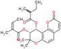 2-Butenoic acid, 2-methyl-, (9R,10R)-9,10-dihydro-8,8-dimethyl-10-(3-methyl-1-oxobutoxy)-2-oxo-2H,…