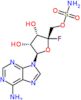 [(2S,3S,4R,5R)-5-(6-amino-9H-purin-9-yl)-2-fluoro-3,4-dihydroxytetrahydrofuran-2-yl]methyl sulfamate (non-preferred name)