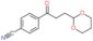 4-[3-(1,3-dioxan-2-yl)propanoyl]benzonitrile