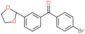 (4-bromophenyl)-[3-(1,3-dioxolan-2-yl)phenyl]methanone