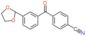 4-[3-(1,3-dioxolan-2-yl)benzoyl]benzonitrile