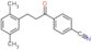 4-[3-(2,5-dimethylphenyl)propanoyl]benzonitrile