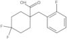 4,4-Difluoro-1-[(2-fluorophenyl)methyl]cyclohexanecarboxylic acid