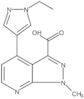 4-(1-Ethyl-1H-pyrazol-4-yl)-1-methyl-1H-pyrazolo[3,4-b]pyridine-3-carboxylic acid