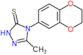 4-(2,3-dihydro-1,4-benzodioxin-6-yl)-5-methyl-2,4-dihydro-3H-1,2,4-triazole-3-thione