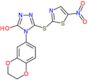 4-(2,3-dihydro-1,4-benzodioxin-6-yl)-5-(5-nitrothiazol-2-yl)sulfanyl-1,2,4-triazol-3-ol