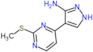 4-(2-methylsulfanylpyrimidin-4-yl)-1H-pyrazol-3-amine