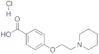 Benzoic acid, 4-[2-(1-piperidinyl)ethoxy]-, hydrochloride (1:1)