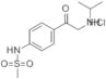 Methanesulfonamide, N-[4-[2-[(1-methylethyl)amino]acetyl]phenyl]-, hydrochloride (1:1)