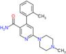 4-(2-Methylphenyl)-6-(4-methyl-1-piperazinyl)-3-pyridinecarboxamide