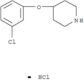 Piperidine,4-(3-chlorophenoxy)-, hydrochloride (1:1)