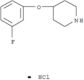 Piperidine,4-(3-fluorophenoxy)-, hydrochloride (1:1)