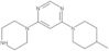 Pyrimidine, 4-(4-methyl-1-piperidinyl)-6-(1-piperazinyl)-