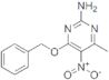 2-Pyrimidinamine, 4-methyl-5-nitro-6-(phenylmethoxy)-