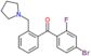 (4-bromo-2-fluoro-phenyl)-[2-(pyrrolidin-1-ylmethyl)phenyl]methanone