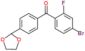 (4-bromo-2-fluoro-phenyl)-[4-(1,3-dioxolan-2-yl)phenyl]methanone