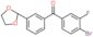 (4-bromo-3-fluoro-phenyl)-[3-(1,3-dioxolan-2-yl)phenyl]methanone