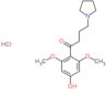 1-(4-hydroxy-2,6-dimethoxyphenyl)-4-(pyrrolidin-1-yl)butan-1-one hydrochloride (1:1)