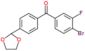 (4-bromo-3-fluoro-phenyl)-[4-(1,3-dioxolan-2-yl)phenyl]methanone