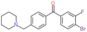 (4-bromo-3-fluoro-phenyl)-[4-(1-piperidylmethyl)phenyl]methanone