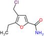 4-(chloromethyl)-5-ethylfuran-2-carboxamide