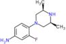 4-[(3S,5R)-3,5-dimethylpiperazin-1-yl]-3-fluoro-aniline
