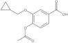 4-(Acetyloxy)-3-(cyclopropylmethoxy)benzoic acid