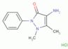 3H-Pyrazol-3-on, 4-amino-1,2-dihydro-1,5-dimethyl-2-phenyl-, hydrochlorid (1:1)