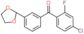 (4-chloro-2-fluoro-phenyl)-[3-(1,3-dioxolan-2-yl)phenyl]methanone