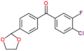 (4-chloro-3-fluoro-phenyl)-[4-(1,3-dioxolan-2-yl)phenyl]methanone