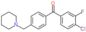 (4-chloro-3-fluoro-phenyl)-[4-(1-piperidylmethyl)phenyl]methanone