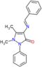 1,5-dimethyl-2-phenyl-4-{[(E)-phenylmethylidene]amino}-1,2-dihydro-3H-pyrazol-3-one