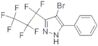 4-Bromo-3-(heptafluoro-1-propyl)-5-(phenyl)pyrazole