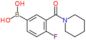 [4-fluoro-3-(piperidine-1-carbonyl)phenyl]boronic acid