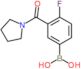 [4-fluoro-3-(pyrrolidine-1-carbonyl)phenyl]boronic acid