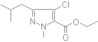 4-CHLORO-1-METHYL-3-(2-METHYLPROPYL)-1H-PYRAZOLE-5-CARBOXYLIC ACID ETHYL ESTER