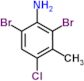 2,6-dibromo-4-chloro-3-methyl-aniline