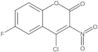 4-Chloro-6-fluoro-3-nitro-2H-1-benzopyran-2-one