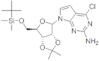 2-Amino-4-chloro-7-(2,3-O-isopropylidene-5-O-tert-butyldimethylsily--D-ribofuranosyl)pyrrolo[2,3,-…