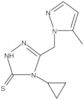 4-Cyclopropyl-2,4-dihydro-5-[(5-methyl-1H-pyrazol-1-yl)methyl]-3H-1,2,4-triazole-3-thione