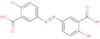 5-[(3-carboxy-4-chlorophenyl)azo]salicylic acid