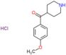 Methanone, (4-methoxyphenyl)-4-piperidinyl-, hydrochloride (1:1)