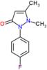 2-(4-fluorophenyl)-1,5-dimethyl-1,2-dihydro-3H-pyrazol-3-one