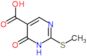 2-(methylsulfanyl)-6-oxo-1,6-dihydropyrimidine-5-carboxylic acid