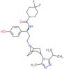 4,4-difluoro-N-[(1S)-1-(4-hydroxyphenyl)-3-[3-(3-isopropyl-5-methyl-1,2,4-triazol-4-yl)-8-azabicyc…