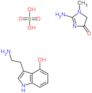 3-(2-aminoethyl)-1H-indol-4-ol; 2-amino-3-methyl-4H-imidazol-5-one; sulfuric acid