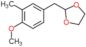 2-[(4-methoxy-3-methyl-phenyl)methyl]-1,3-dioxolane