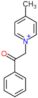 4-methyl-1-(2-oxo-2-phenylethyl)pyridinium