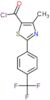 4-methyl-2-[4-(trifluoromethyl)phenyl]-1,3-thiazole-5-carbonyl chloride