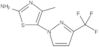 4-Methyl-5-[3-(trifluoromethyl)-1H-pyrazol-1-yl]-2-thiazolamine